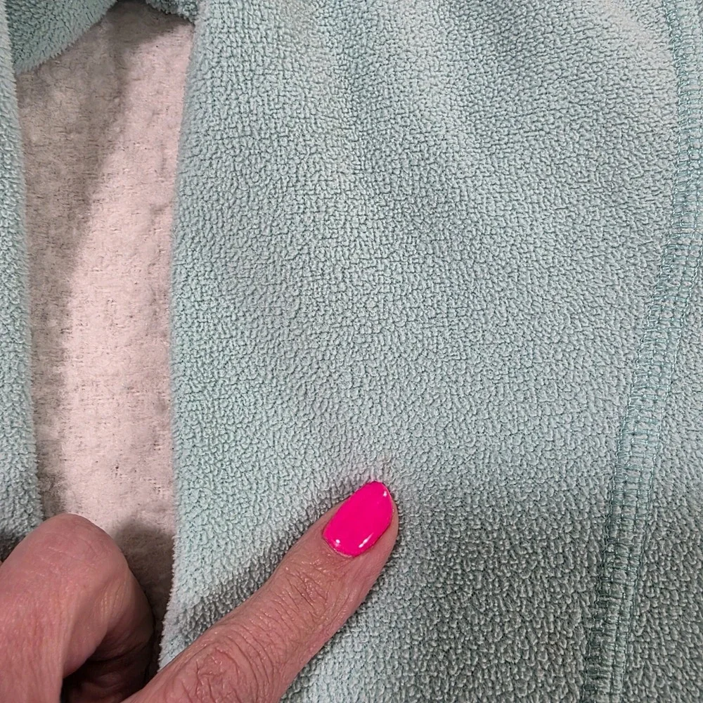 The North Face Womens Pullover Sweater Green Small Fleece Quarter Zip Outdoor‎